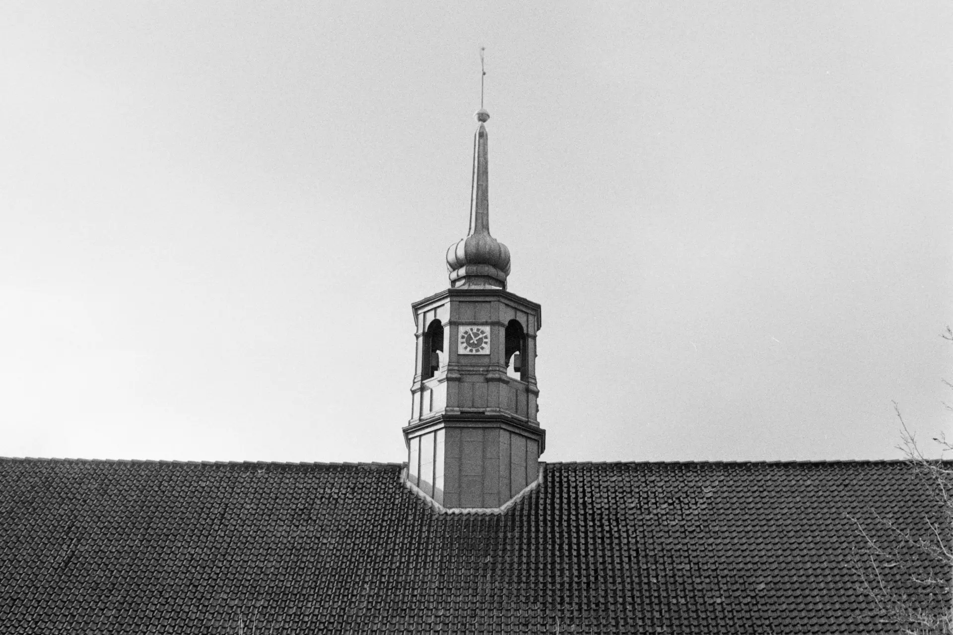 old loading crane shot at night on CineStill film
