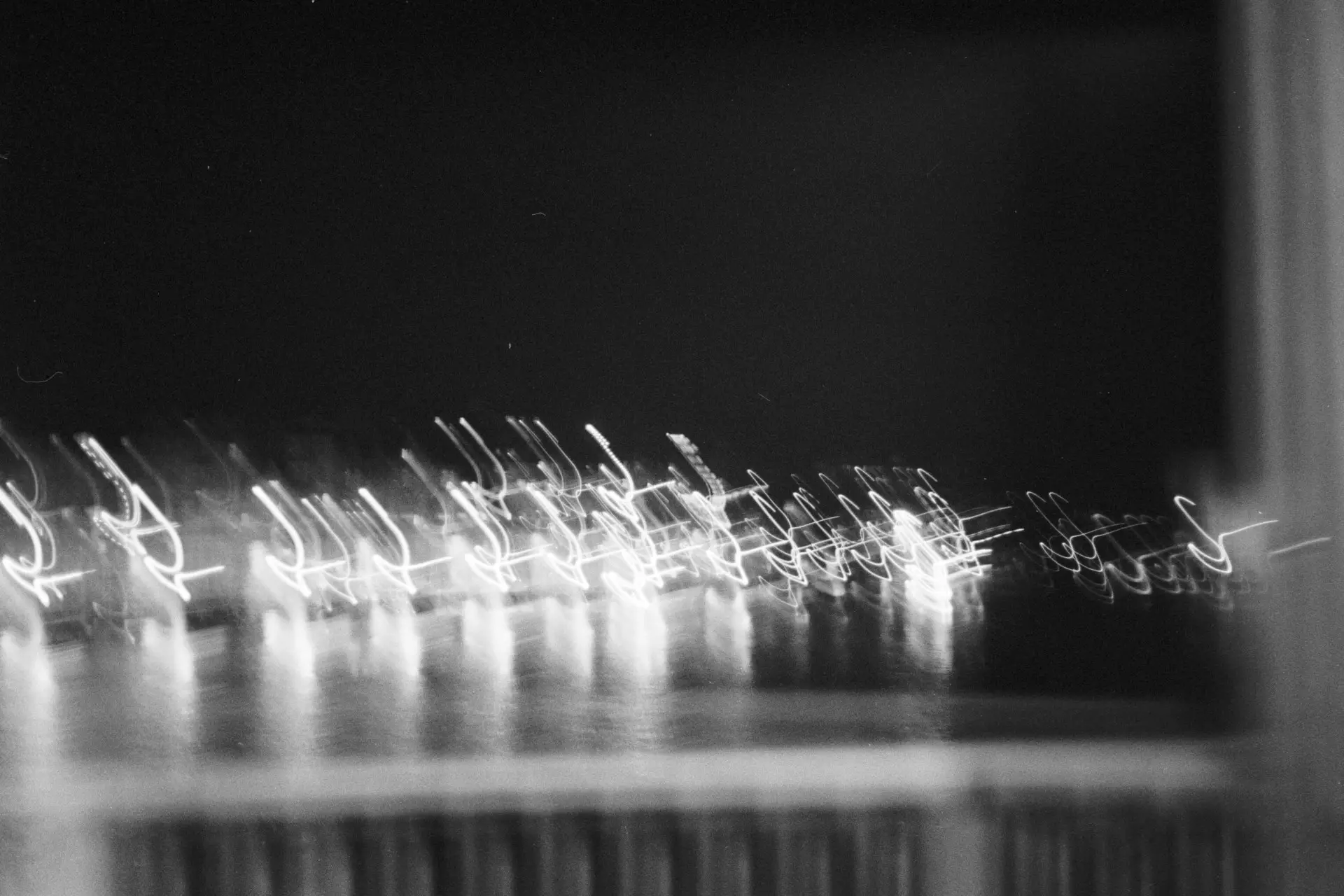 coal power plant shot at night on CineStill film