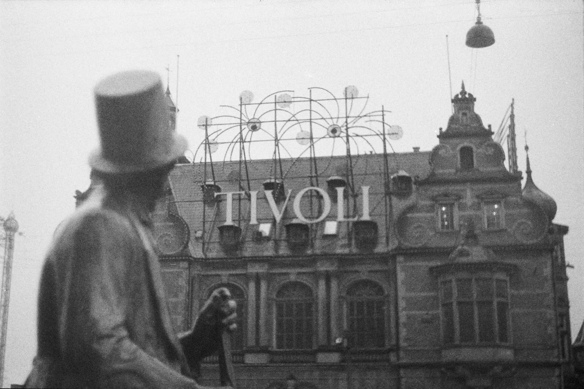 demolished facade of "Ihme-Zentrum" housing complex in Hanover, shot at night on CineStill film