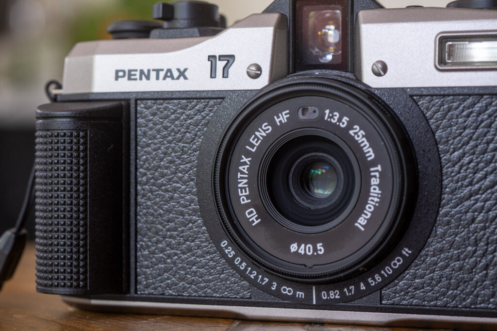 Pentax 17 lens and distance markings below