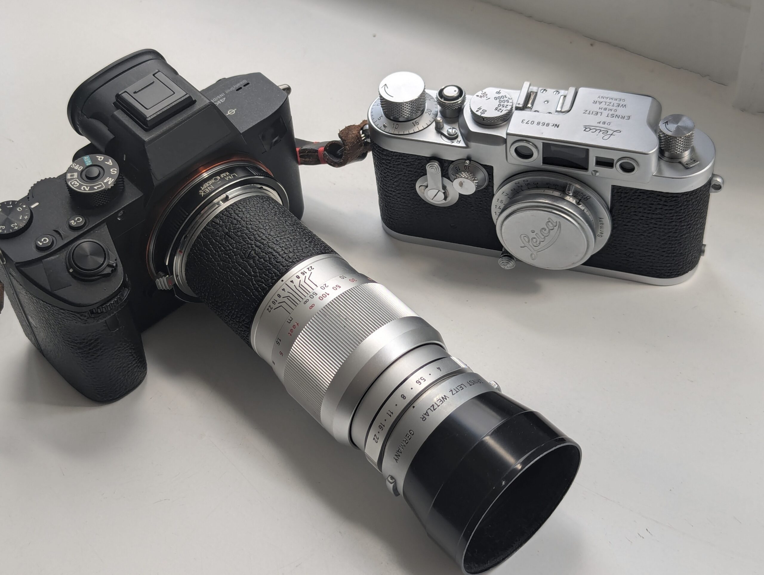 ELMAR-L 90mmF4ブラックペイント LEICA ライカ Elmar ニッケルティンエルマー 固定 90mmF4 L 第2