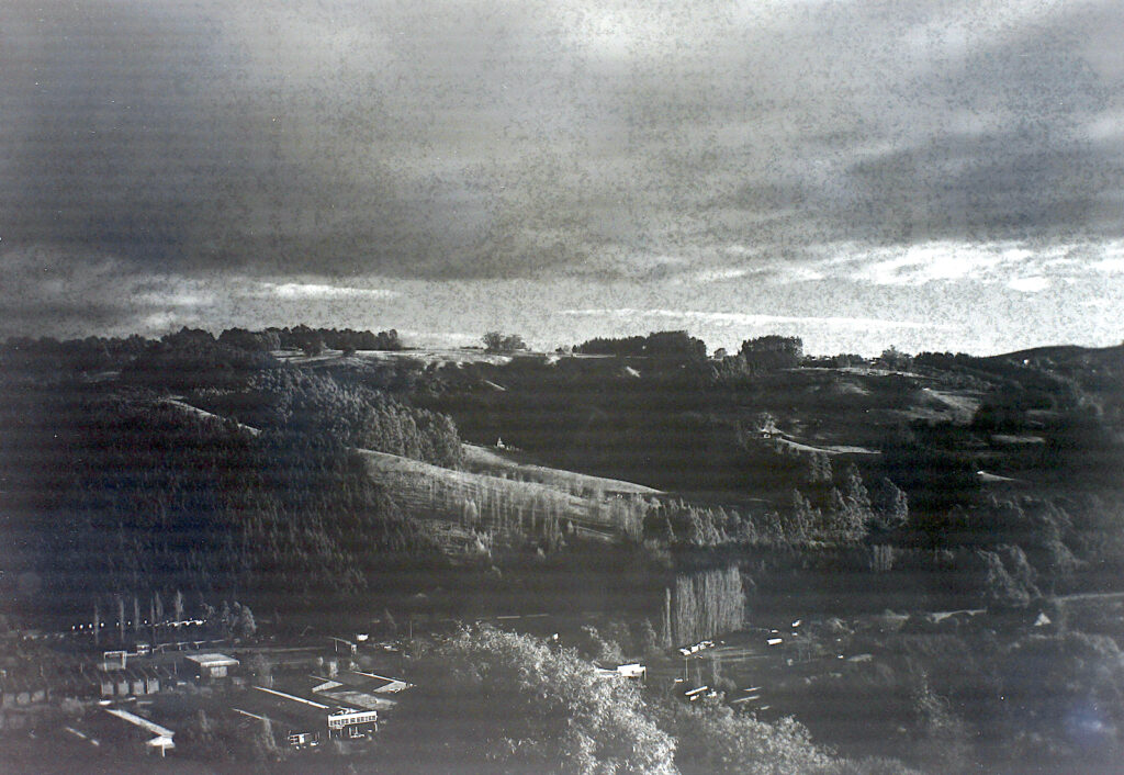 With orange filter, the best of the filtered frames but a very thin negative.