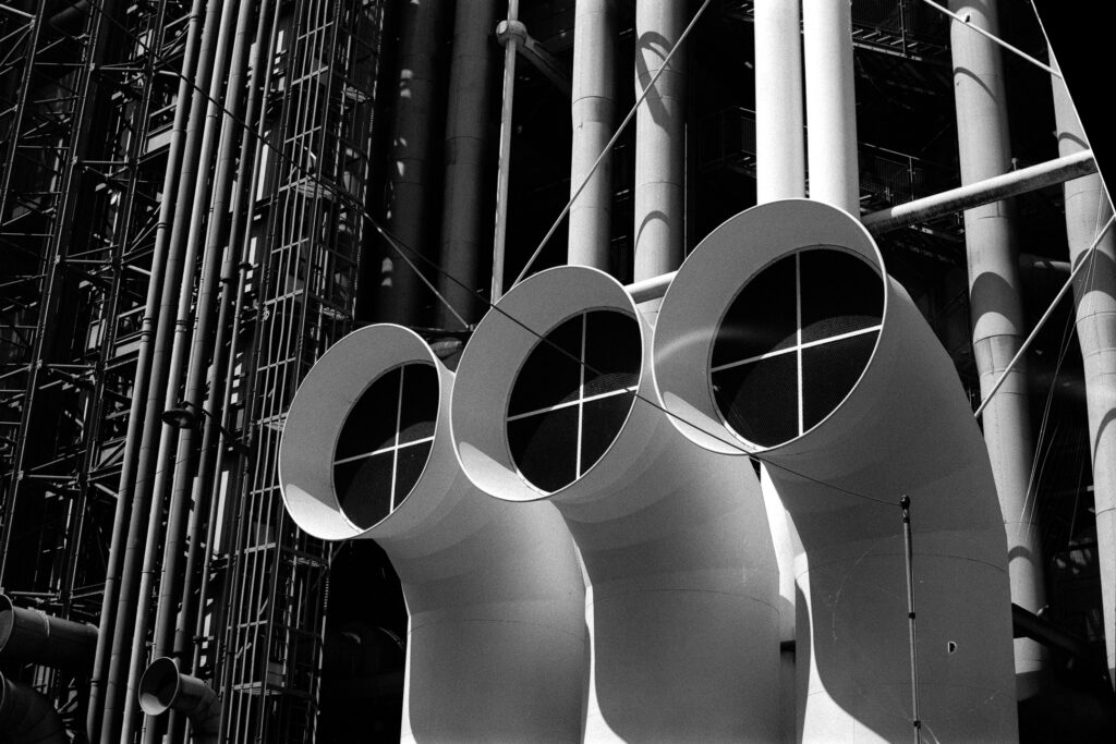 Funnels outside the Pompidou