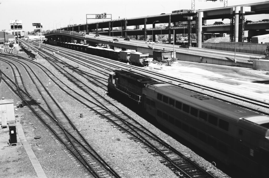 Train on the tracks