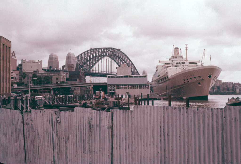 Oriana in Sydney Harbour, 1960