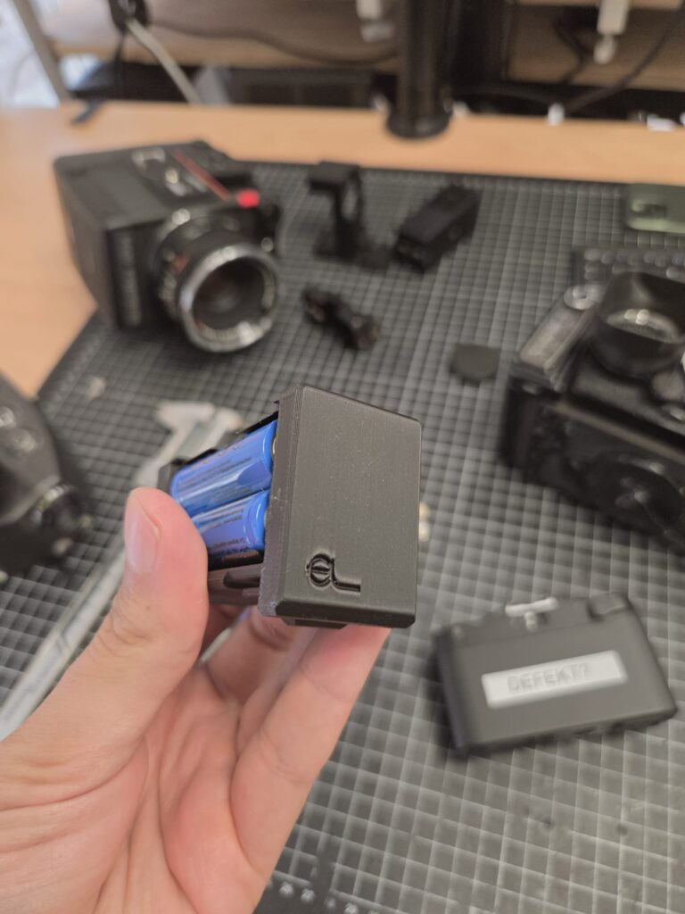 Sneak peak at Antonios desk who is currently working on a battery solution for the Rolleiflex 6006.